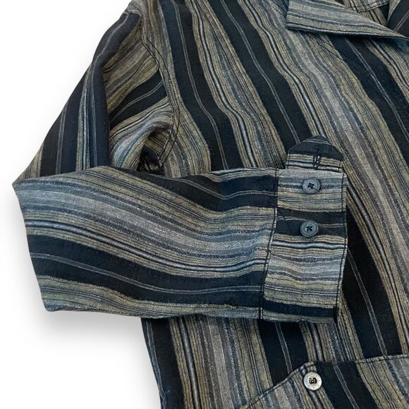 Urban Outfitters BDG Multicolor Stripe Oversized Lagenlook Hooded Jacket Size S - Picture 7 of 12